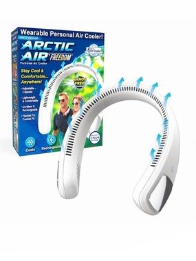 Arctic Air Freedom Personal Air Cooler 3 Speed Neck Fan, Hands-Free Wearable
